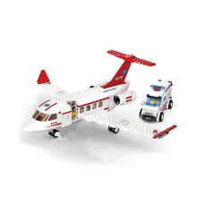463 Uds. Vista de la calle de la ciudad Flugzeug Flughafen Freunde Modell Bausteine Militr Flugzeug