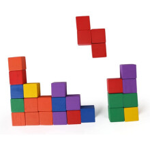 Diy Cube Building Blocks 100pcs Ξύλινα Τετράγωνα Blocks Εκπαιδευτικό Παιχνί