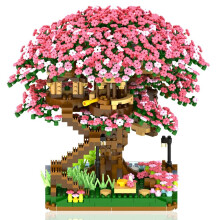 HI-Reeke House Mini Building Set Cherry Bonsai Tree Κιτ κατασκευής σπιτιού Παιχνί