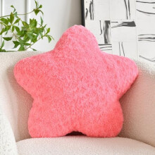 Almofada Estrela 50cm Pelúcia Sintética para Decoração Rosa