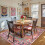 Bohemian floral medallion round rug 3 ft 7