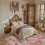 Bohemian floral medallion round rug 3 ft 3