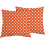 Conjunto de 2 capas de almofada de algodão 45x45cm com zíper 1
