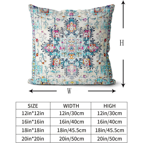 Capas de almofada boho, 50x50cm, conjunto de 2, dupla face 2