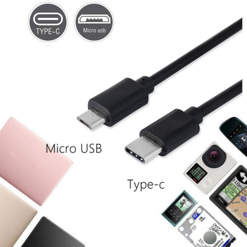 USB-C Type C til Micro USB Han Synkroniserings OTG Opladningskabel til Dataoverførsel 2