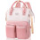 Wickelrucksack Beige Rosa Groß Wasserdicht 1