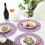 Ensemble de 6 sets de table ronds, 38 cm, en papier tissé bohème 4