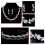 Brautschmuck-Set mit Blumenmuster und Strasssteinen, Silber 3