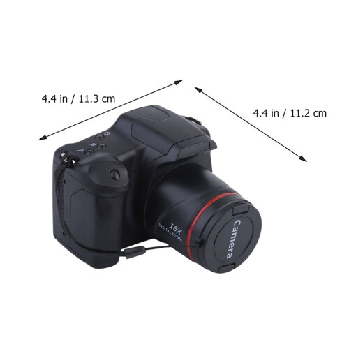 Câmera digital para vlogs, tela LCD Ultra HD 1080p de 2,4 polegadas com zoom digital de 16x, câmera com sensor de movimento para iniciantes em 1