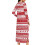 Women's Christmas Print Bathrobe with Pockets Red XL 8