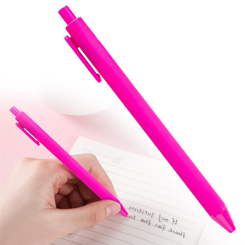 Στυλό Fine Point Smooth Writing Gel, ροζ-κόκκινο Comfort Click Pen 0,7mm με στεγανό σχεδιασμό για 1