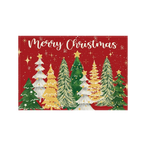 Omkeerbare kerstplacemats van linnen, 30x45 cm 1