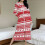 Women's Christmas Print Bathrobe with Pockets Red XL 6
