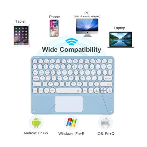 Conjunto de teclado e mouse Retro Touch compatível com iPad Air 4 (10,9 polegadas) - Capa elegante incluída 1