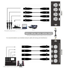 1Pair 4-Channel 3Pin XLR Audio RJ45 Ethernet Extender Network Cable Extender DMX512 Network Signal Extender Male+Female