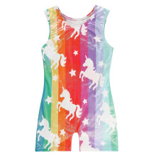 Body da ginnastica per bambine, unicorno, arcobaleno, glitter, per neonate e bambine.