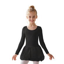 Ballet leotard with tutu for girls, long sleeve