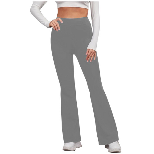 Μοντέρνα κολάν Bootcut, casual, στενή εφαρμογή, ψηλή ελαστική μέση, μονόχρωμο, αθλητικό