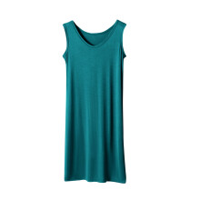 Robe de nuit ample à col en V pour femme, en mélange de coton modal doux, confortable et longue sans manches, tailles XL à 5XL.