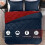 Queen Comforter Set Red Navy 3-Piece 88x92 Inch 5