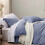 Housse de couette bleu ardoise pour lit queen, 3 pièces 3