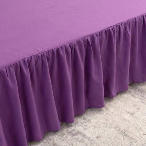 Saia de cama preta tamanho king com cantos divididos, 78x80 polegadas 2