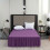 Full Size Ruffled Bed Skirt with Split Corners, 14" Drop, Grape Color 6
