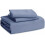 Housse de couette bleu ardoise pour lit queen, 3 pièces 4