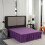 Saia de cama preta tamanho king com cantos divididos, 78x80 polegadas 5