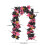 Kunstmatige Halloween slinger, roze plastic rozenrank, 1,74 m 3
