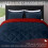 Queen Comforter Set Red Navy 3-Piece 88x92 Inch 2