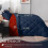 Twin Comforter Set Red Navy 2-Piece 66x92 in 4