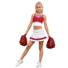 Conjunto de uniforme de líder de torcida para meninas, ideal para apresentações de palco, competições, festas de carnaval e muito mais. Ótimo