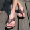Men's summer beach flip flops brown size 11 5
