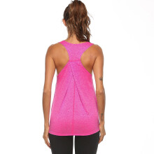 Weekend Activewear Tankini-toppe til kvinder, damer, afslappet sportsvest med rund hals, yogatøj, fitness, løbesportstop, vest til kvinder, lyserød