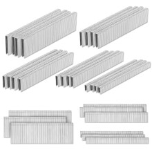 4200pcs 18GA Narrow Crown Staples (1/2"-1-1/2") & Brad Nails (5/8"-2"), Galvanized, Compatible with Pneumatic/Electric Staplers