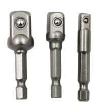 Sada adaptérov pre objímky, 3-dielna sada adaptérov pre objímky, 1/4" 3/8" 1/2" štvorcový predĺžovací konektor pre rázovú objímku,