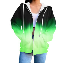 Casual hoodie voor dames met ritszak, bedrukte trui voor dagelijks gebruik en feestjes in de herfst/winter – geschikt voor alle maten