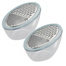 Râpe à boîte en acier inoxydable avec récipient, 2 faces