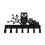 Uggelformad metallkrokhylla svart 1-pack 1