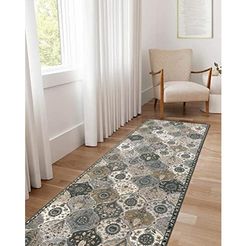 Μαροκινό χαλί δρομέων 2,5ft x 2,8ft, εξαιρετικά λεπτό ψεύτικο μαλλί