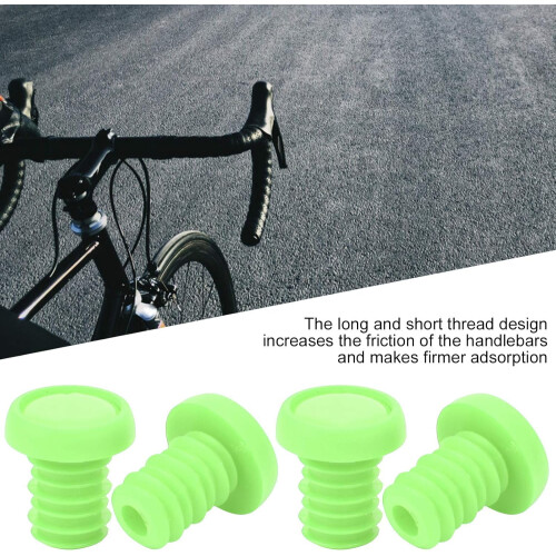 Embouts de guidon en caoutchouc polyester vert 22,2 mm 2