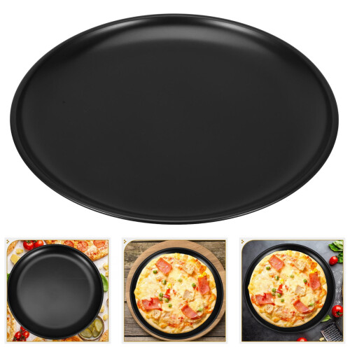 Forma redonda antiaderente preta OUNONA para pizza de 30 cm (12 polegadas).