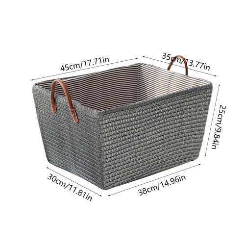 Panier à linge pliable en lin de style japonais avec 2