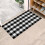 Tappeto da esterno in cotone bianco e nero per veranda, 23" x 70" 2