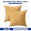Conjunto de 2 capas de almofada Spring, 40x40 cm, chenille bege e amarelo, decoração macia e sólida para sofá – compatíveis com enchimentos 6
