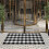 Tappeto da esterno in cotone bianco e nero per veranda, 23" x 70" 5