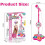 Kids' karaoke machine with mic, lights, echo, stand – 7