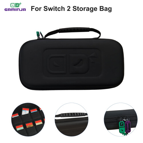 Custodia rigida per Switch2 e Switch OLED, impermeabile e antiurto con slot per schede di gioco, compatibile con Switch2 e Switch OLED. 2