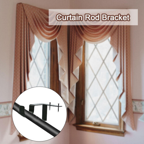 No-Drill Curtain Rod Brackets, 2 Pack 2